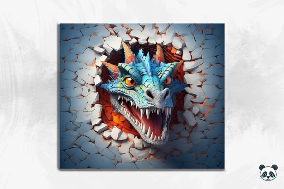 3D Dragon Cracked Hole Tumbler Wrap 33