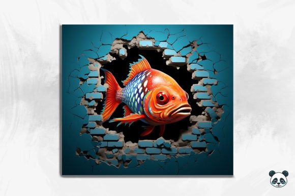 3D Fish Cracked Hole Tumbler Wrap 17