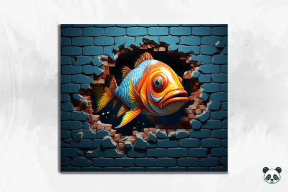 3D Fish Cracked Hole Tumbler Wrap 2: A Unique Design for Sublimation Enthusiasts
