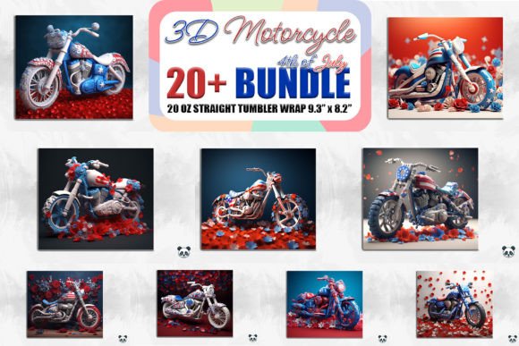3D Patriotic Motorcycle Tumbler Bundle: A Creative Solution for Customized Drinkware