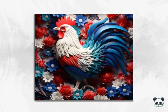 3D Patriotic Rooster Tumbler Wrap 10: A Unique Way to Express Patriotism