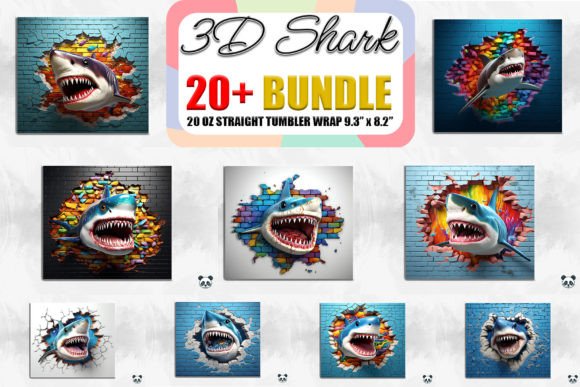 3D Shark Cracked Hole Tumbler Bundle: A Creative and Practical Choice for Modern Designers