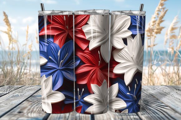 4th of July Lily 3D Seamless Pattern: A Creative and Practical Design Solution