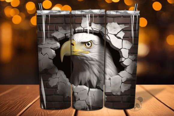 Bald Eagle 3D Cracked Hole Tumbler Wrap: A Comprehensive Overview