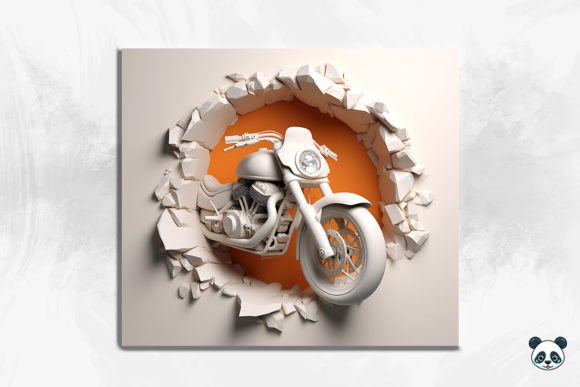 Motorcycle Cracked Hole Tumbler Wrap 1