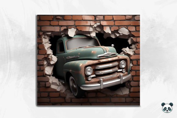 Old Pickup Cracked Hole Tumbler Wrap 4
