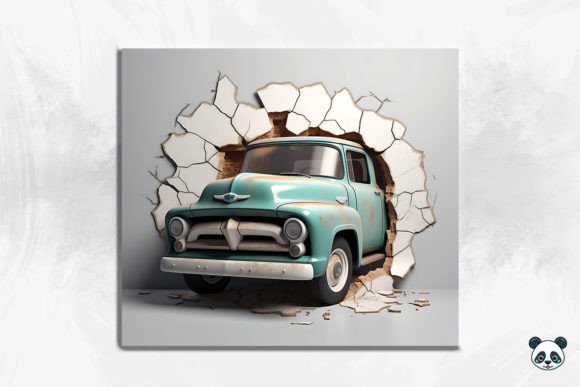 Old Pickup Cracked Hole Tumbler Wrap 5