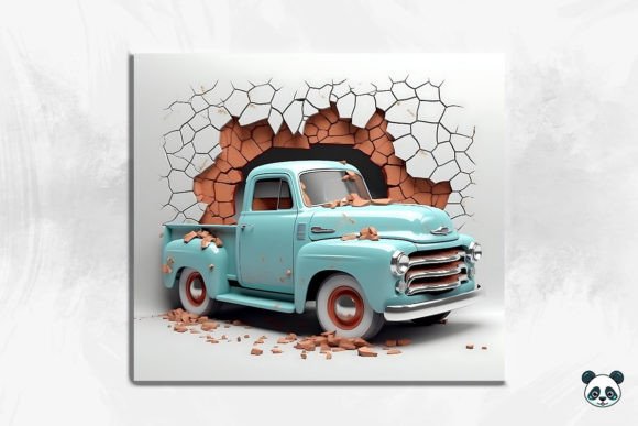 Old Pickup Cracked Hole Tumbler Wrap 6