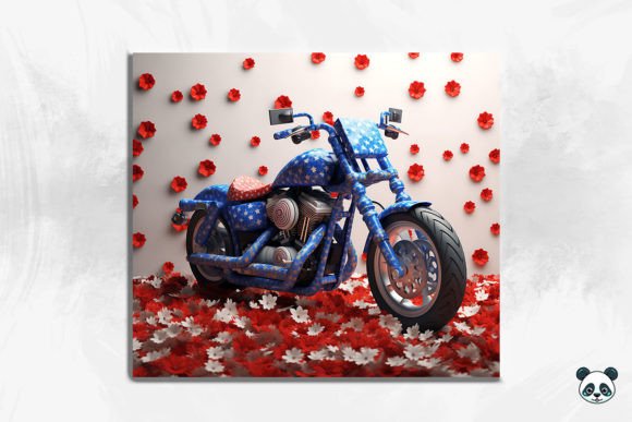 Patriotic Motorcycle 3D Tumbler Wrap 19