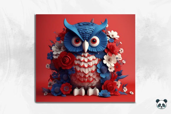 Patriotic Owl 3D Tumbler Wrap 10: A Unique Design for Customization