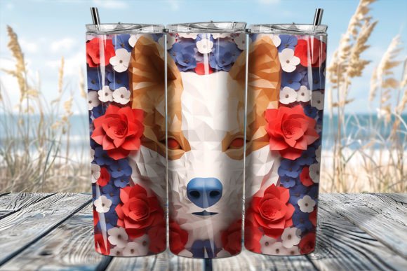 Patriotic Pomeranian 3D Tumbler Wrap: A Strategic Design for Creative Expression and Branding