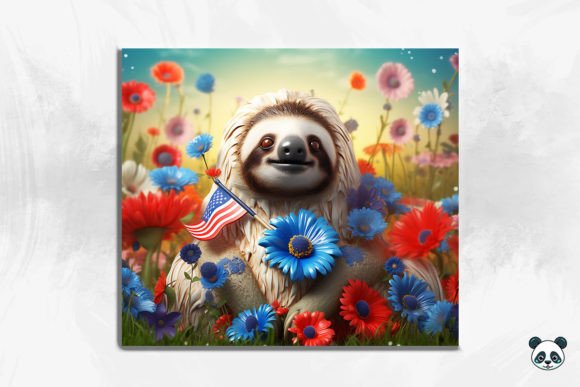 Patriotic Sloth 3D Tumbler Wrap 17: A Unique Blend of Creativity and Patriotism