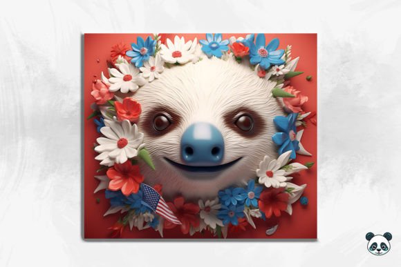 Patriotic Sloth 3D Tumbler Wrap 7: A Unique Fusion of Creativity and Tradition