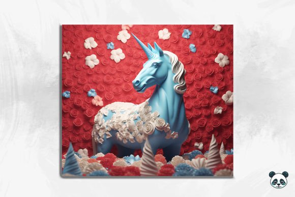 Patriotic Unicorn 3D Tumbler Wrap 9: A Strategic Design for Creative Expression and Branding