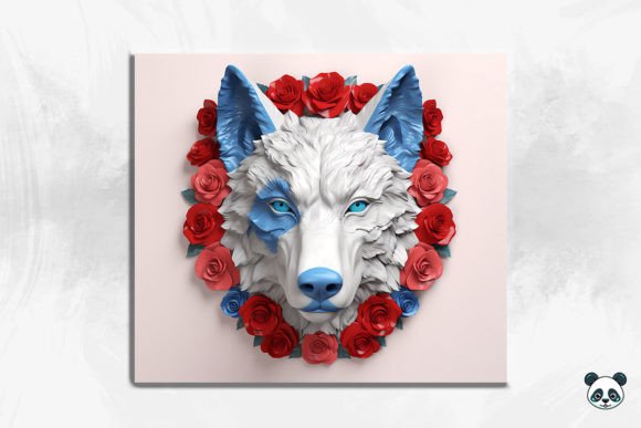 Patriotic Wolf 3D Tumbler Wrap 10: A Unique Design for Custom Sublimation Projects