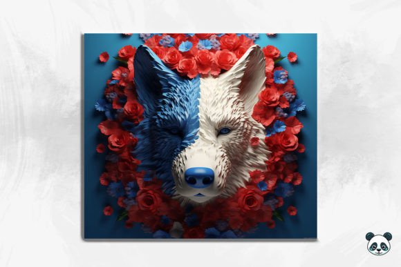 Patriotic Wolf 3D Tumbler Wrap 12: A Unique Way to Express Patriotism and Style